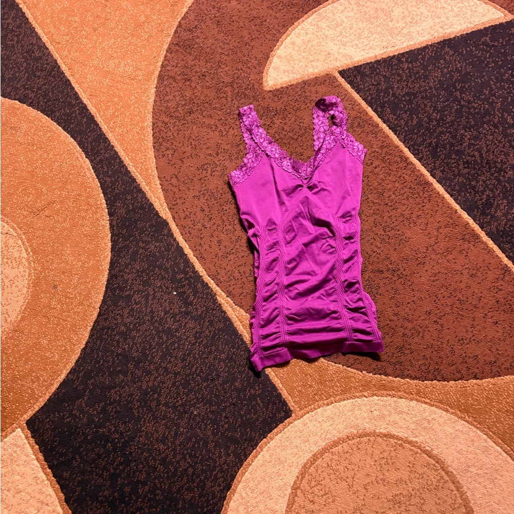 Kismet Purple Camisole with Lace Detail